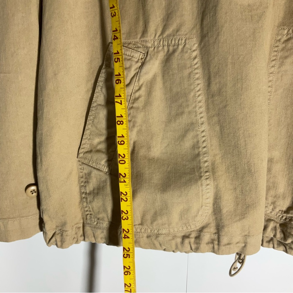 J. Crew Women’s Anorak Heritage Silhouette Hooded Pullover Jacket Beige Size LG - Picture 15 of 16